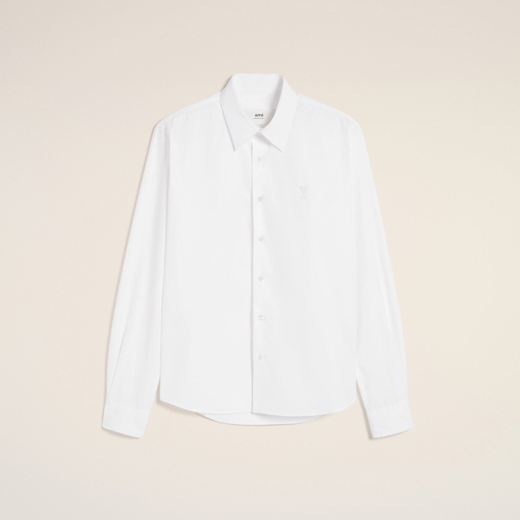 White Cotton Ami de Coeur Classic Shirt