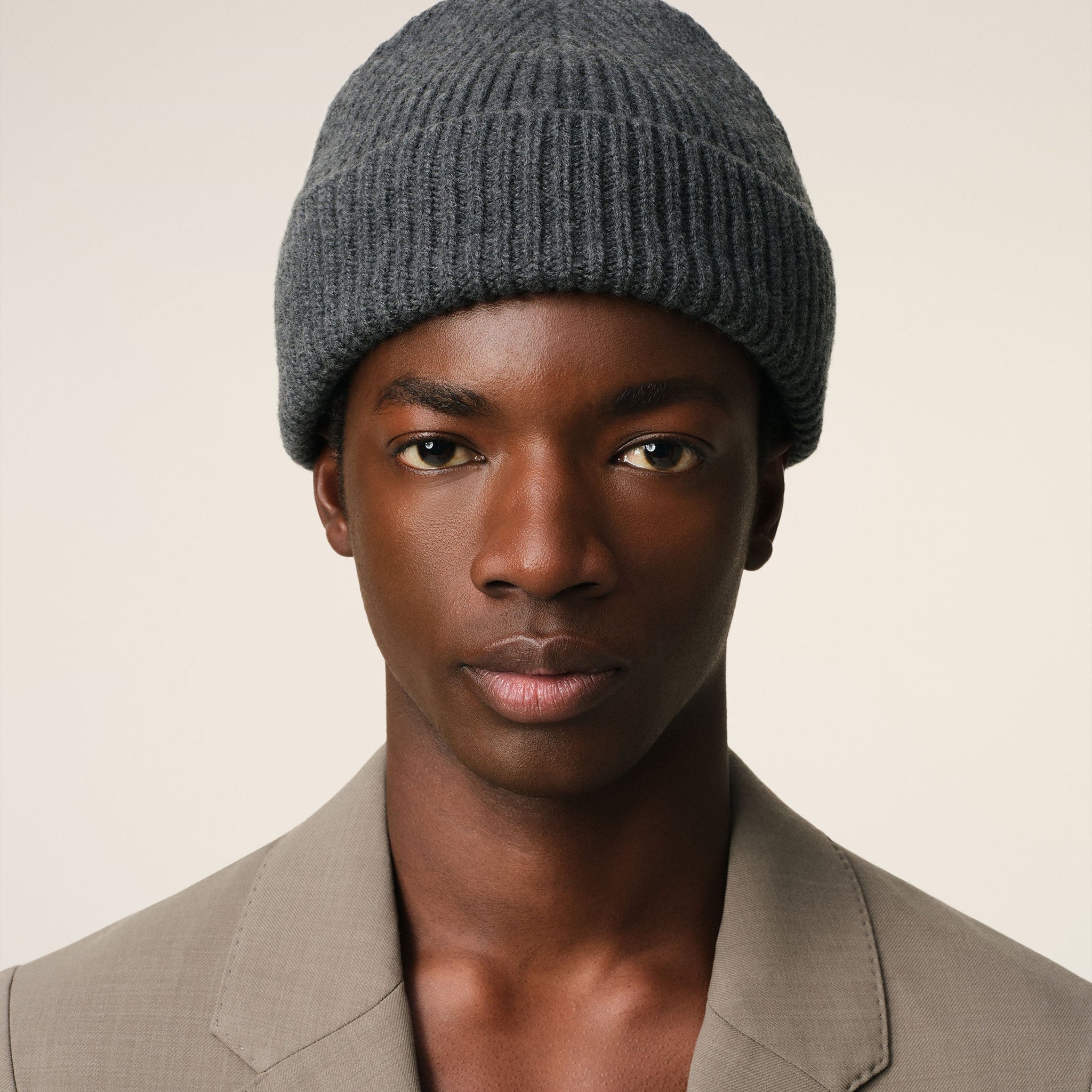 Grey Merino Wool Ami De Coeur Beanie