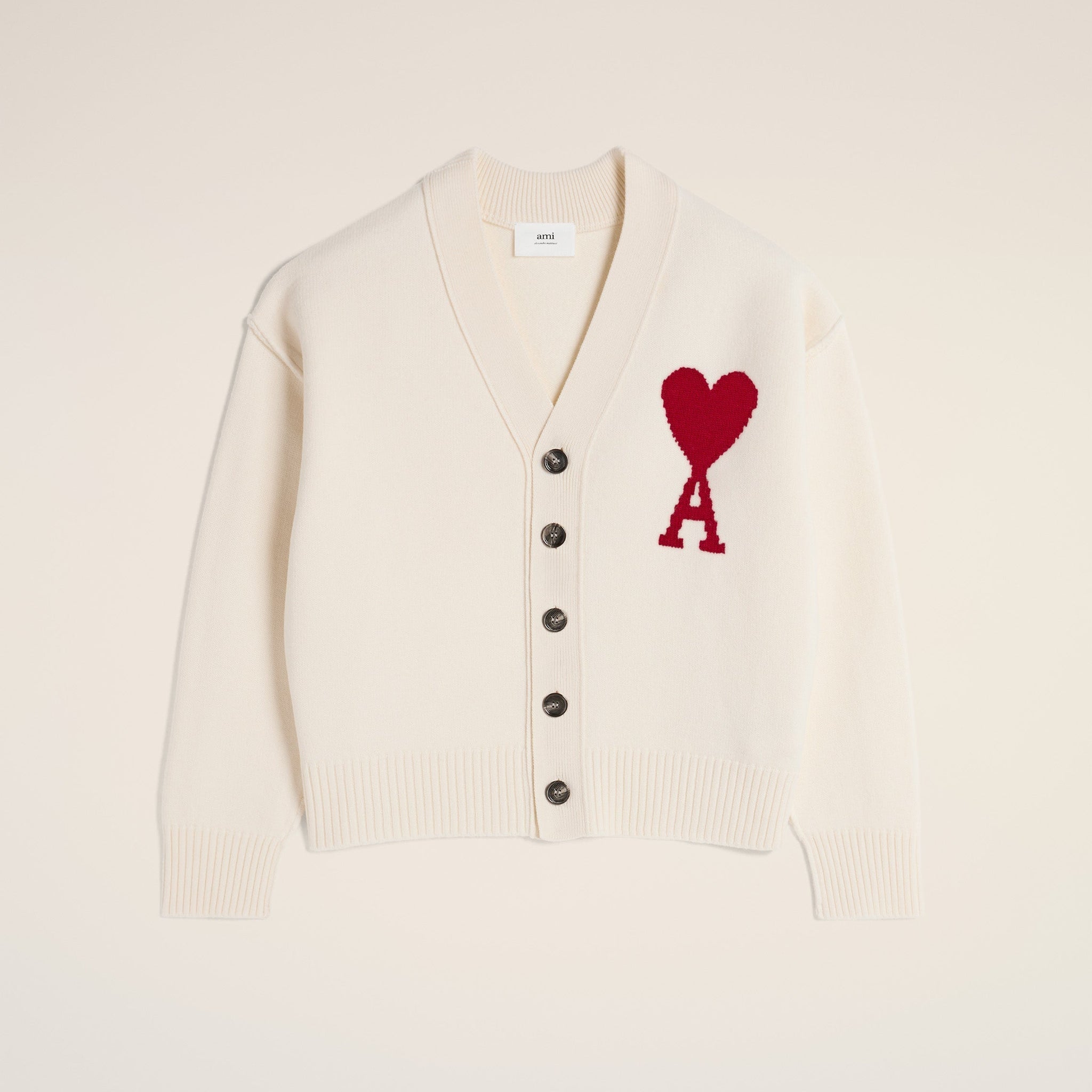 White Wool Ami de Coeur Cardigan