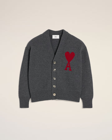 Grey Wool Ami de Coeur Cardigan