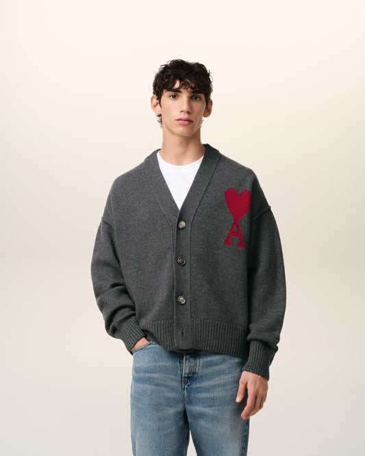 Grey Wool Ami de Coeur Cardigan