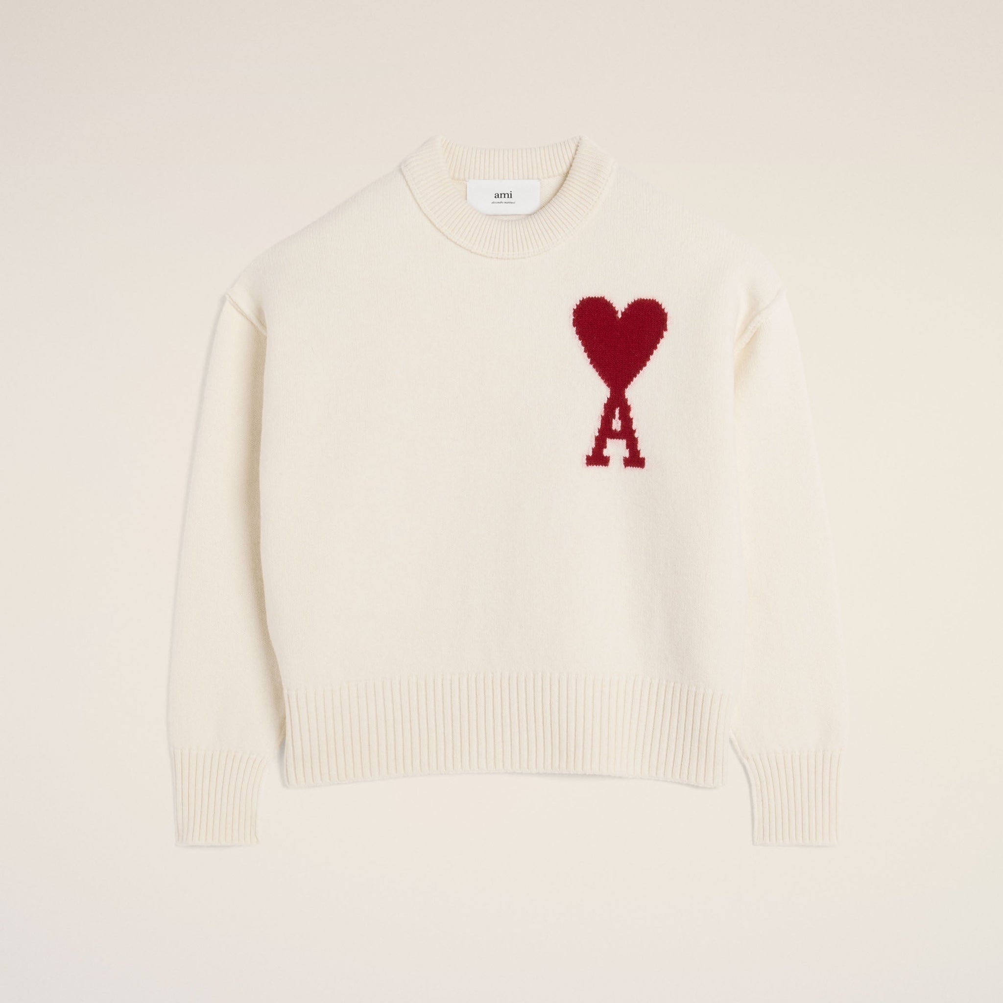 White Wool Ami de Coeur Sweater