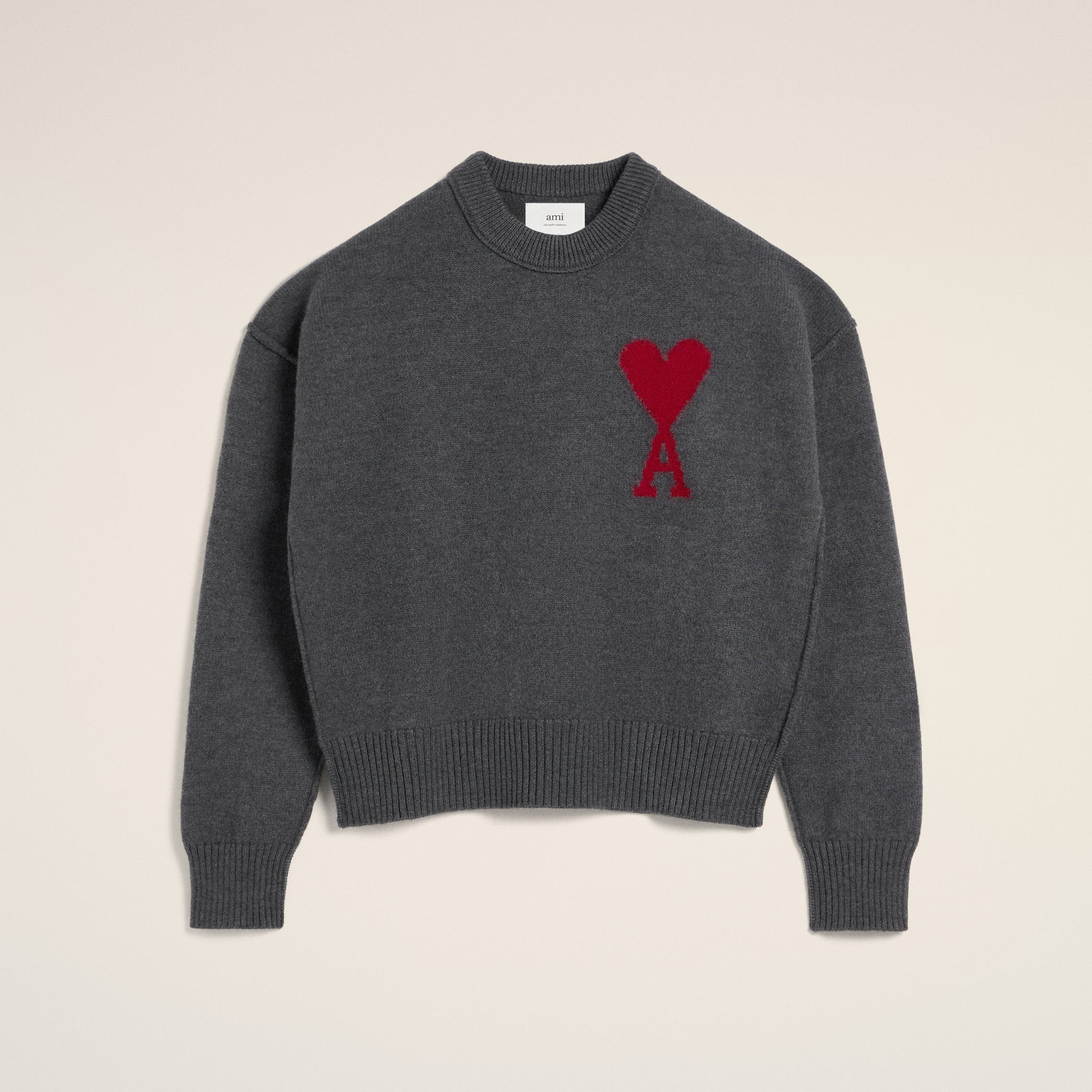 Grey Wool Ami de Coeur Sweater