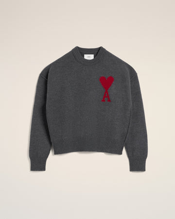 Grey Wool Ami de Coeur Sweater