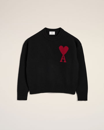 Black Wool Ami de Coeur Sweater