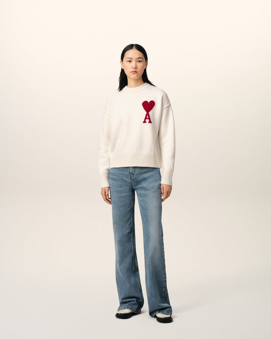 White Wool Ami de Coeur Sweater