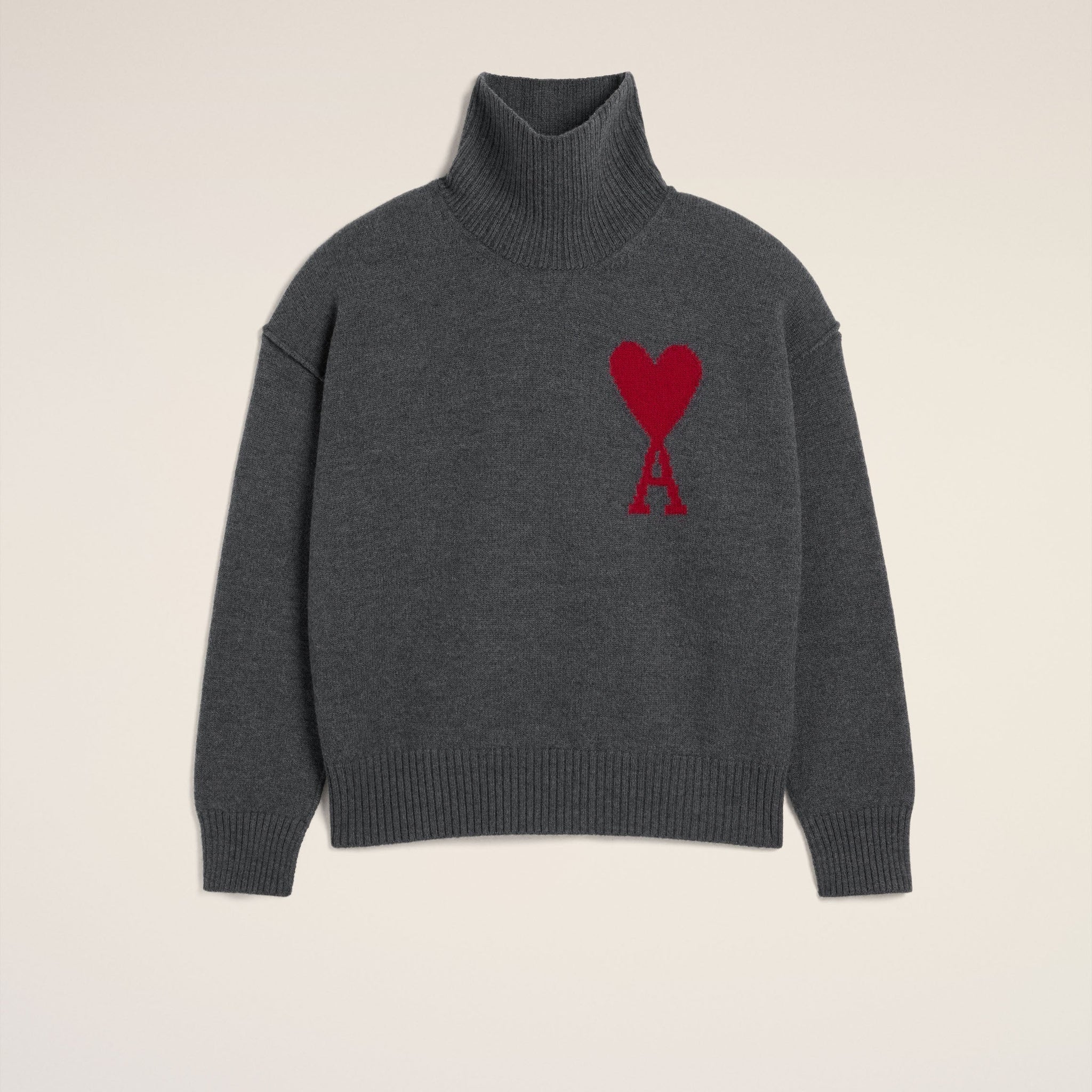 Grey Wool Ami de Coeur Sweater