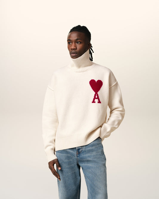 White Wool Ami de Coeur Sweater