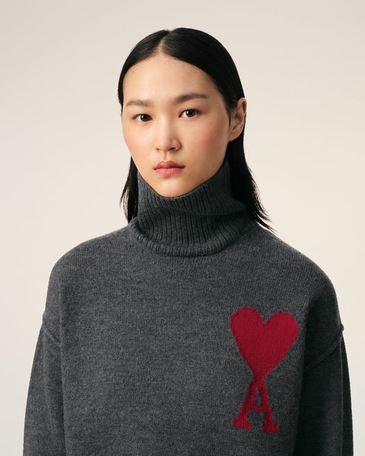 Grey Wool Ami de Coeur Sweater