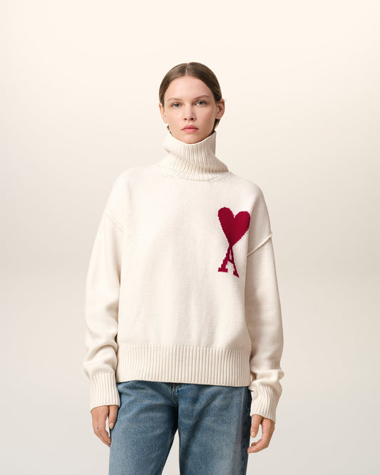 White Wool Ami de Coeur Sweater