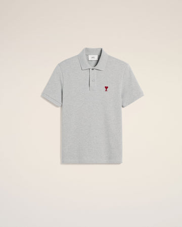 Grey Cotton Ami de Coeur Polo Shirt