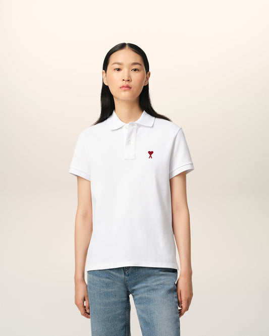 White Organic Cotton Ami De Coeur Polo Shirt