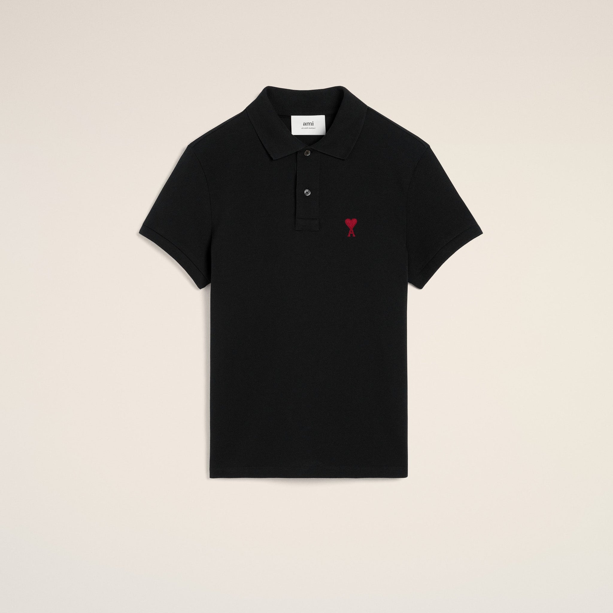 Black Organic Cotton Ami De Coeur Polo Shirt