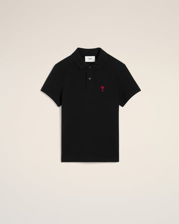 Black Organic Cotton Ami De Coeur Polo Shirt