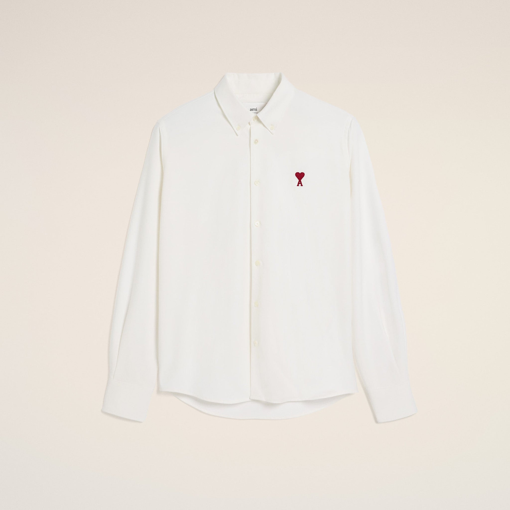 White Cotton Button Down Ami De Coeur Shirt