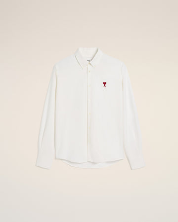 White Cotton Button Down Ami De Coeur Shirt