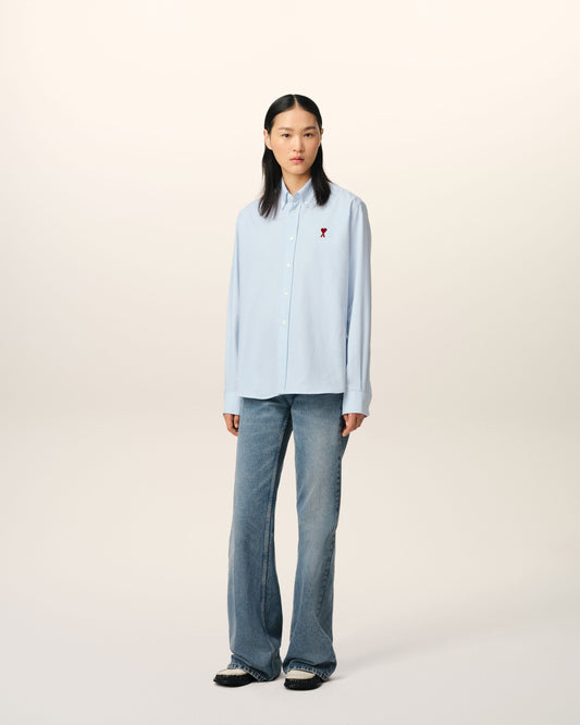 Blue Cotton Button Down Ami De Coeur Shirt