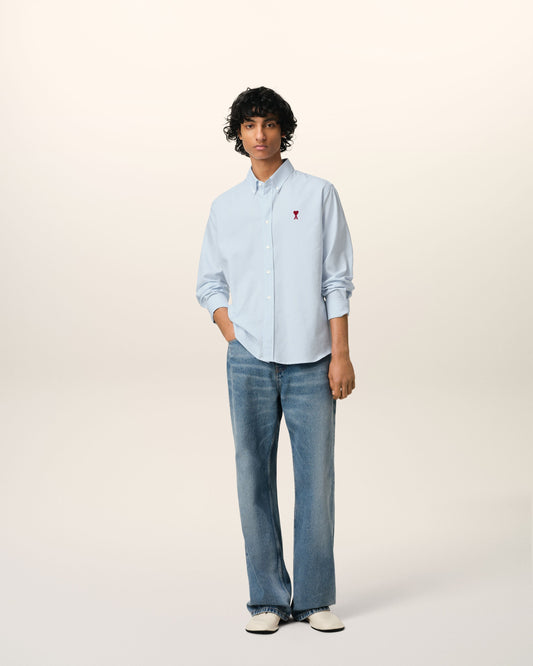 Blue Cotton Button Down Ami De Coeur Shirt