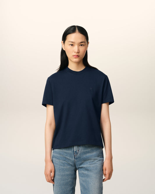 Navy Cotton Ami de Coeur T-Shirt