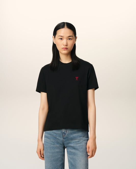 Black Organic Cotton  Ami De Coeur T-shirt