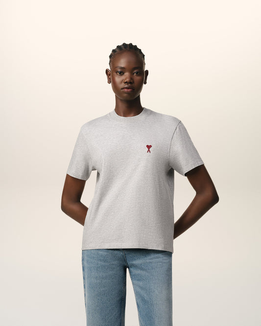 Grey Cotton Ami de Coeur T-Shirt