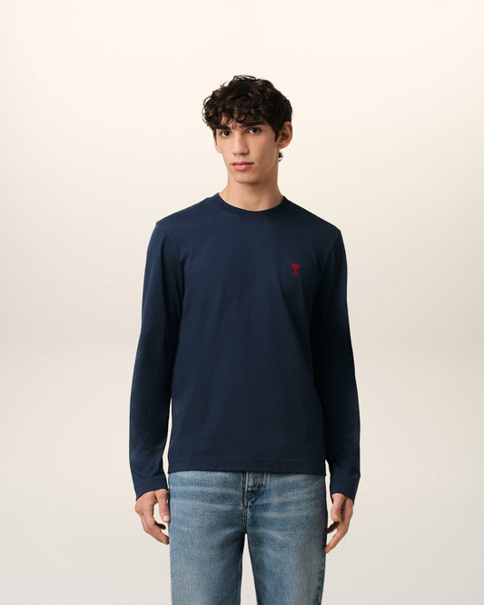 Blue Organic Cotton  Ami De Coeur T-shirt