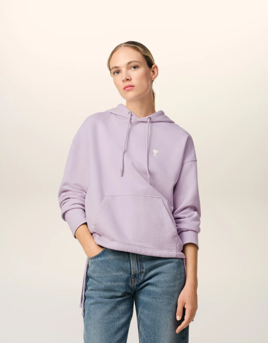 Purple Cotton Ami de Coeur Hoodie