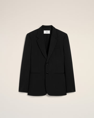 Black Wool Semi-Lined Jacket
