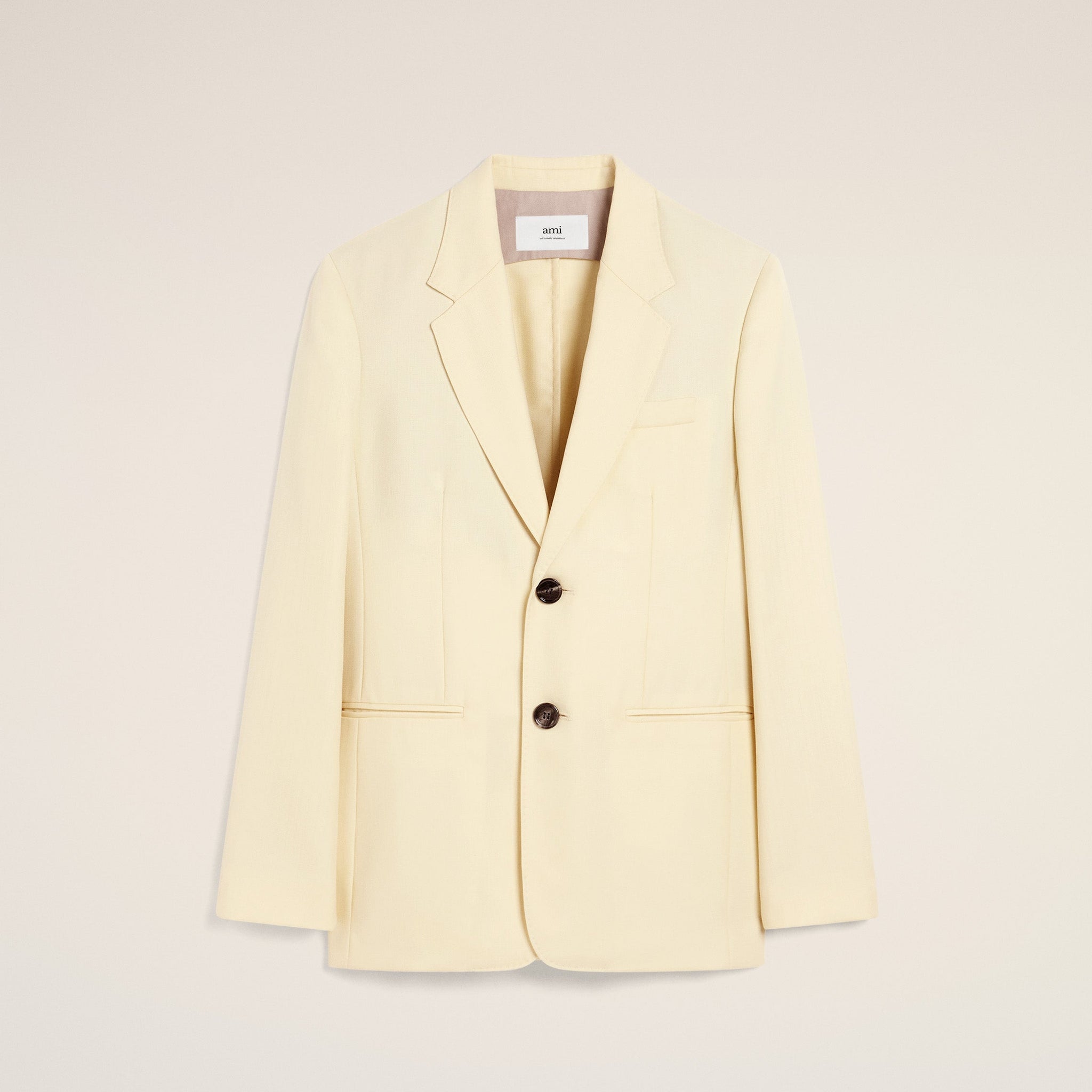 Yellow Wool Semi-Lined Jacket
