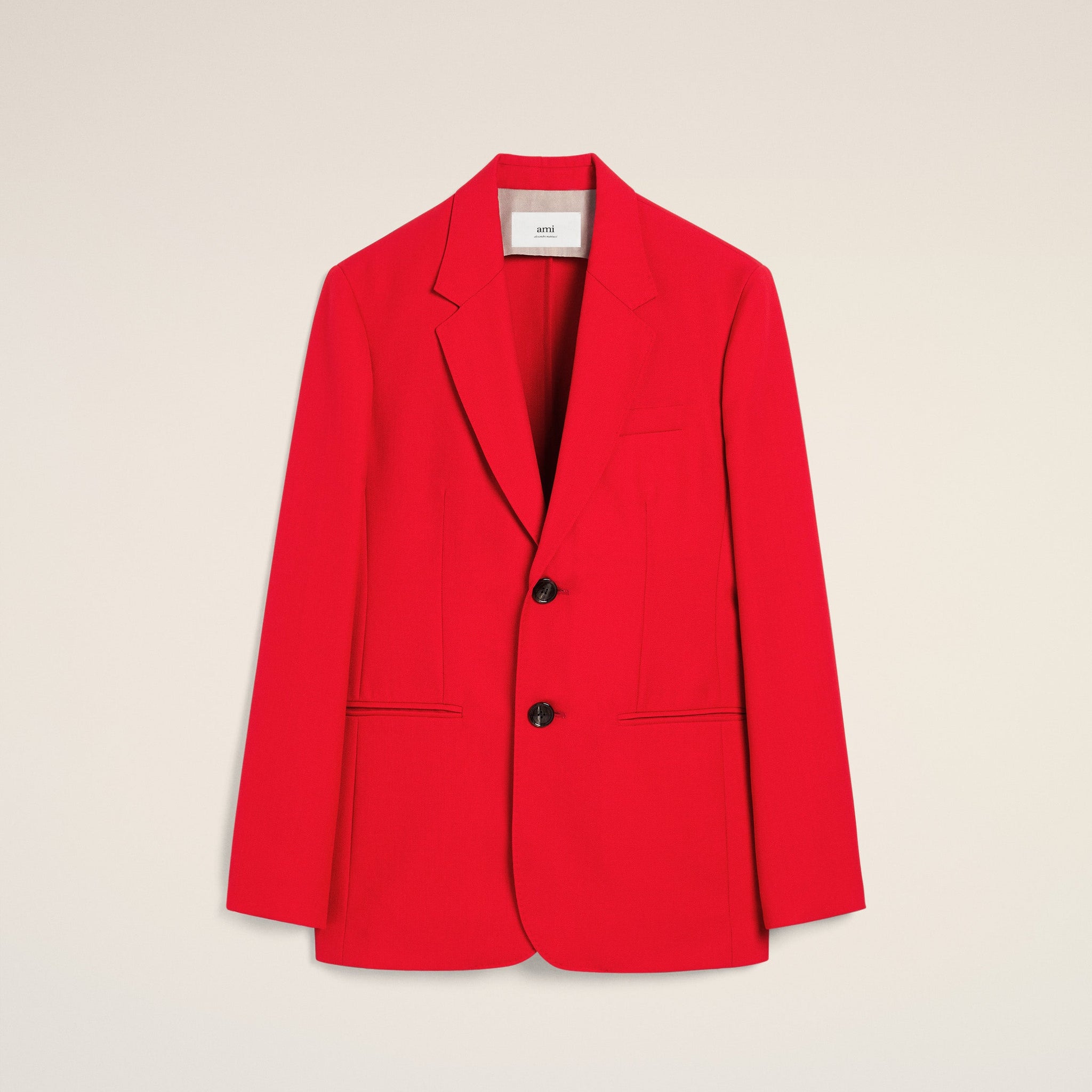 Red Wool Semi-Lined Jacket