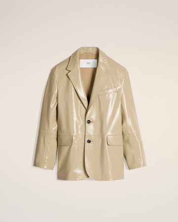 Leather Two Buttons Jacket