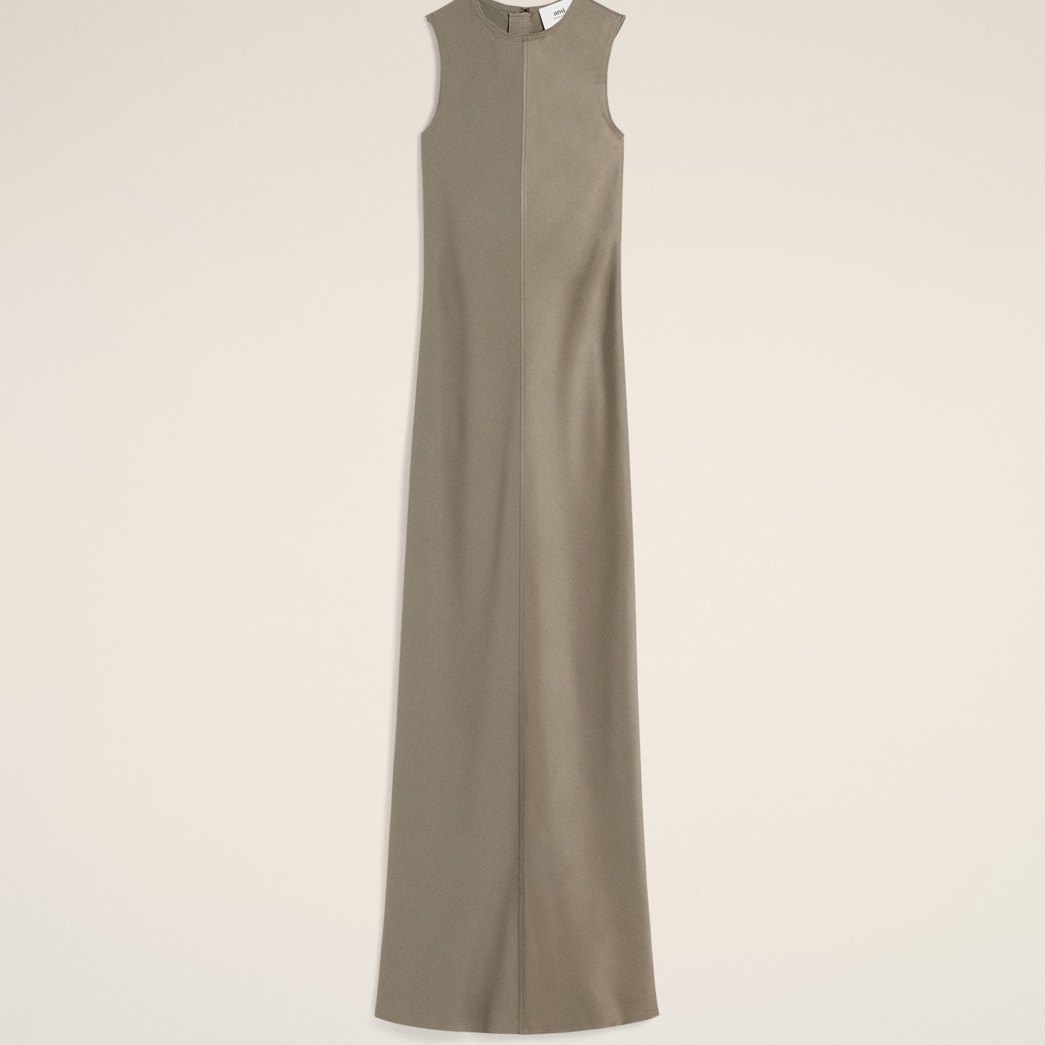 Beige Long Straight Dress