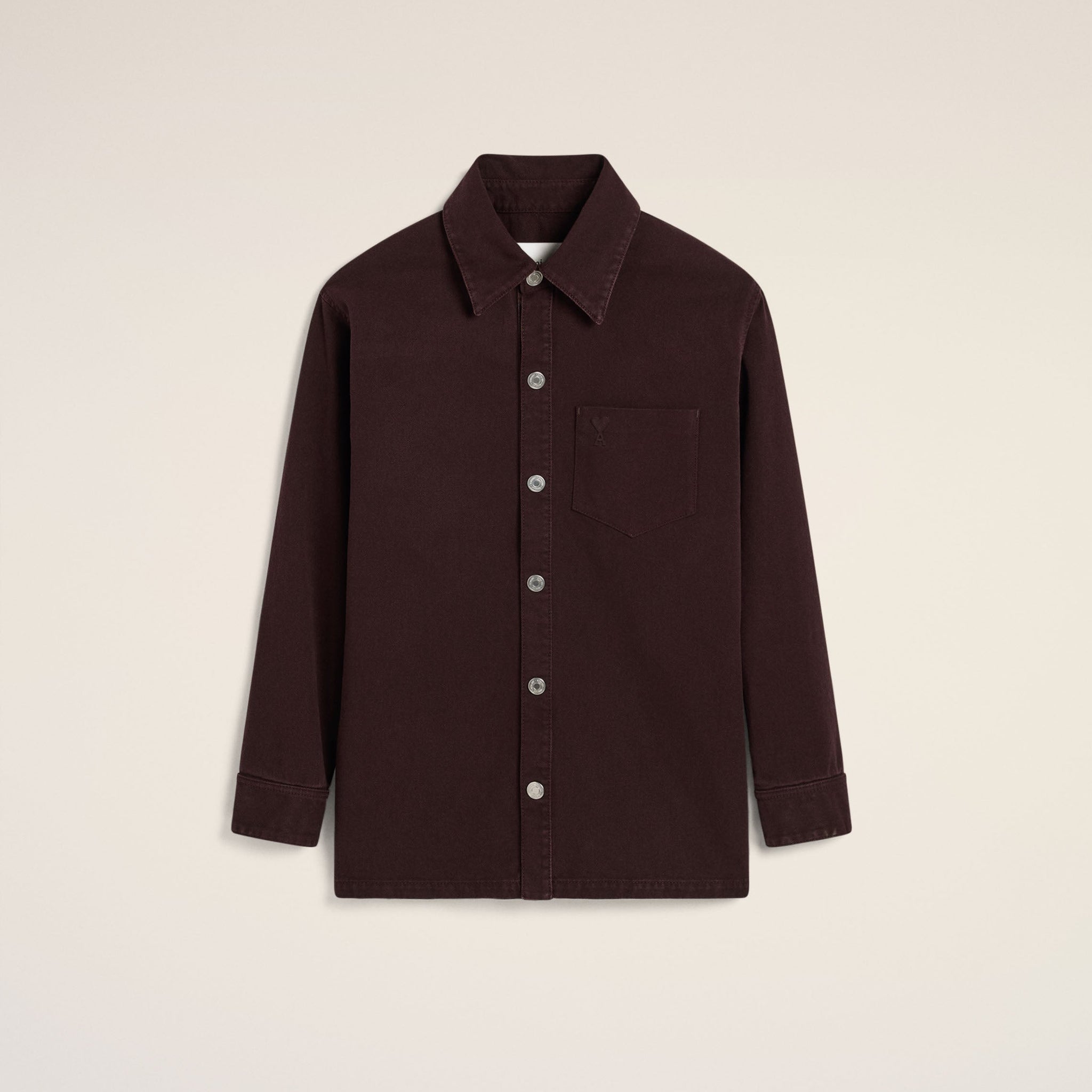 Burgundy Cotton Ami de Coeur Overshirt