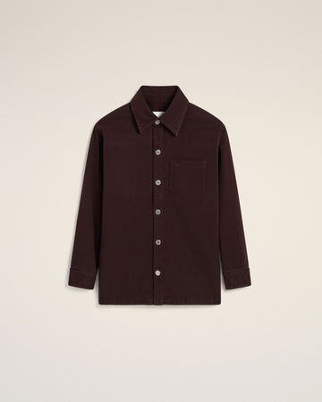 Burgundy Cotton Ami de Coeur Overshirt