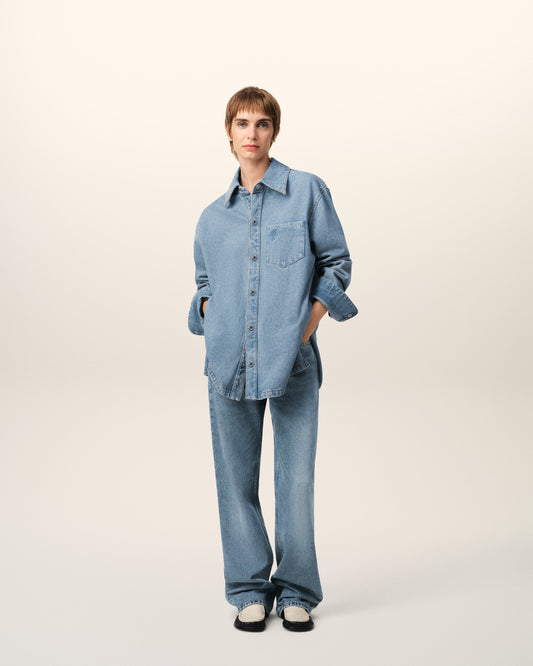 Blue Cotton Ami de Coeur Overshirt