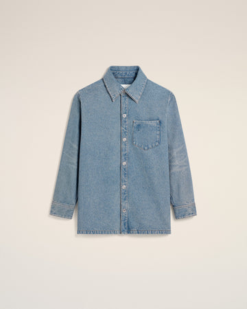 Blue Cotton Ami de Coeur Overshirt