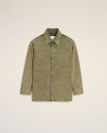 Green Cotton Ami de Coeur Overshirt