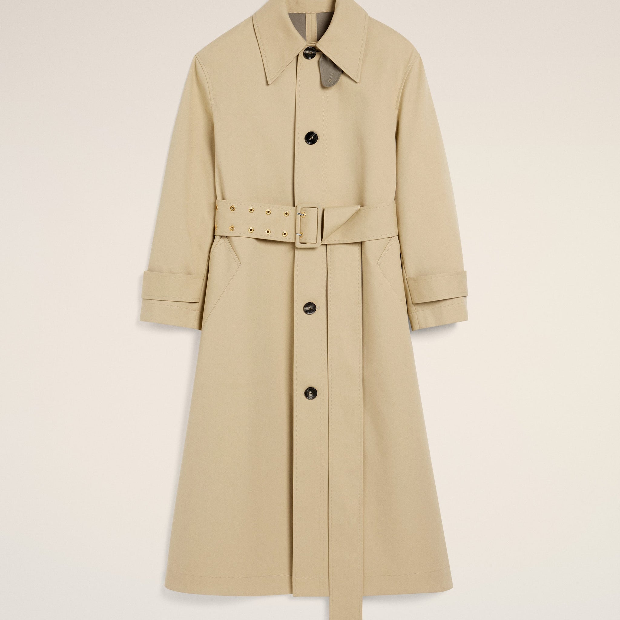 Beige Cotton Belted Mac