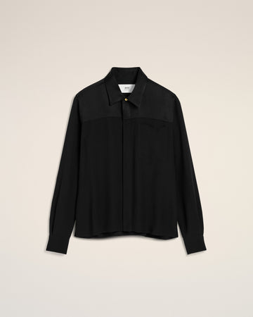 Black Contrasted Top Long Sleeve Shirt