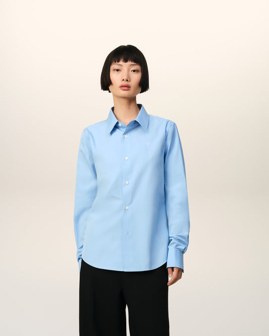 Blue Cotton Ami de Coeur Classic Shirt