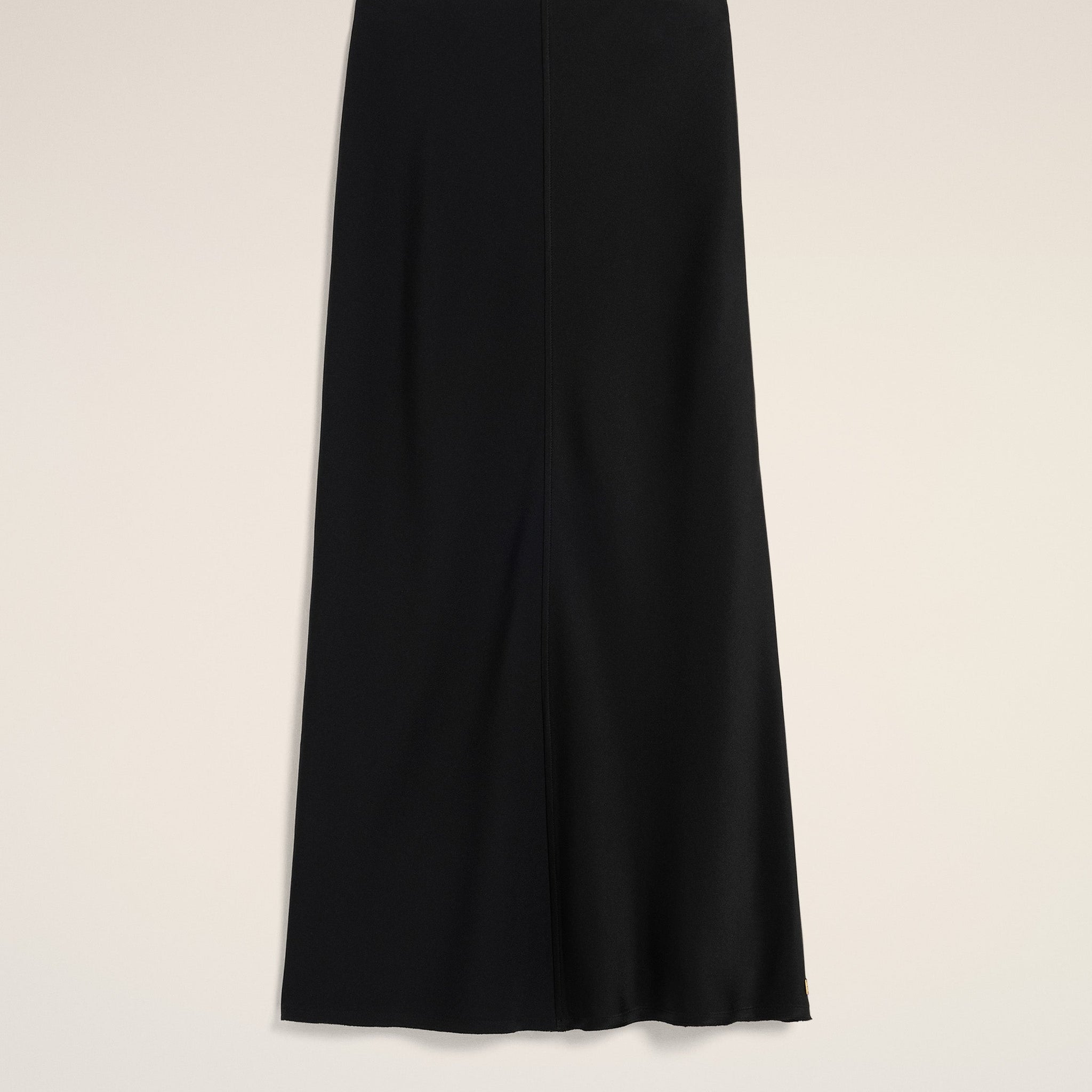 Black Straight Midi Skirt