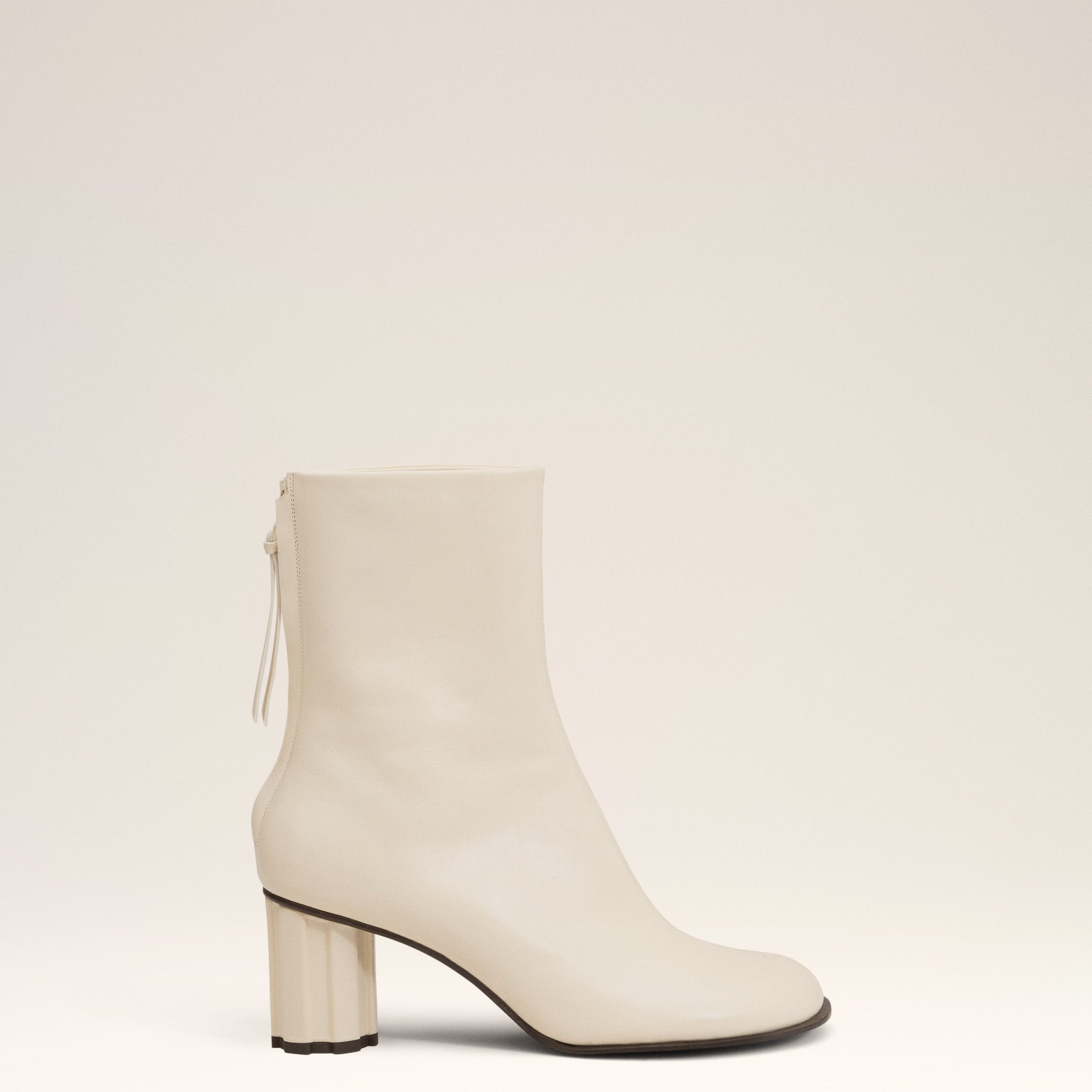 Beige Leather Piano Boots