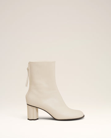 Beige Leather Piano Boots