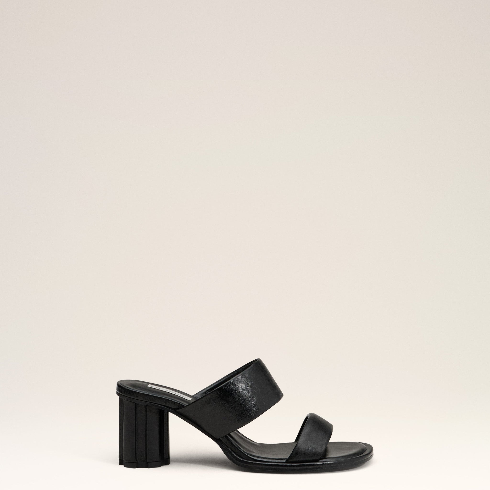 Black Leather Piano Sandals