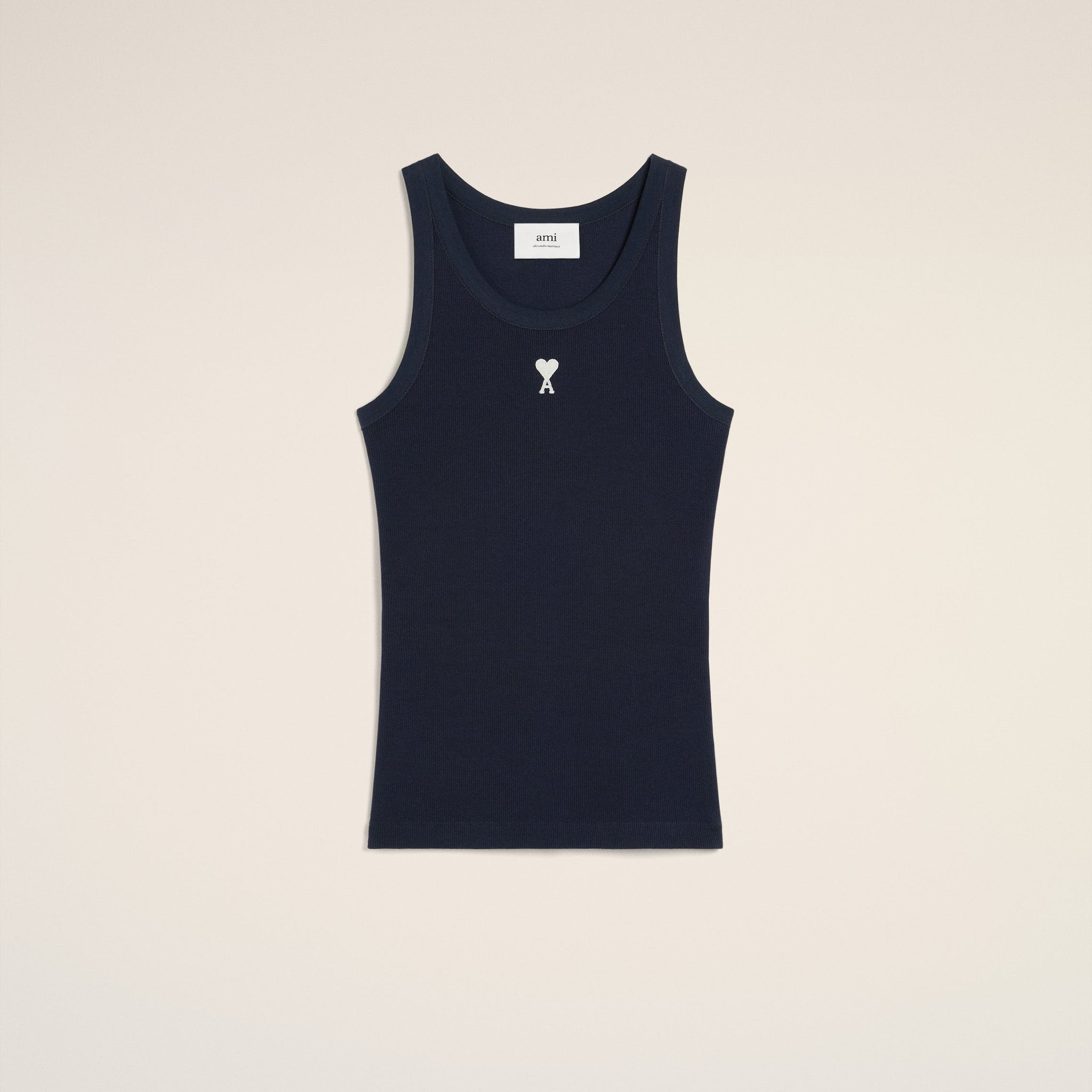 Navy Cotton Rib Ami de Coeur Tanktop