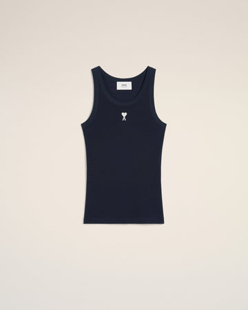 Navy Cotton Rib Ami de Coeur Tanktop