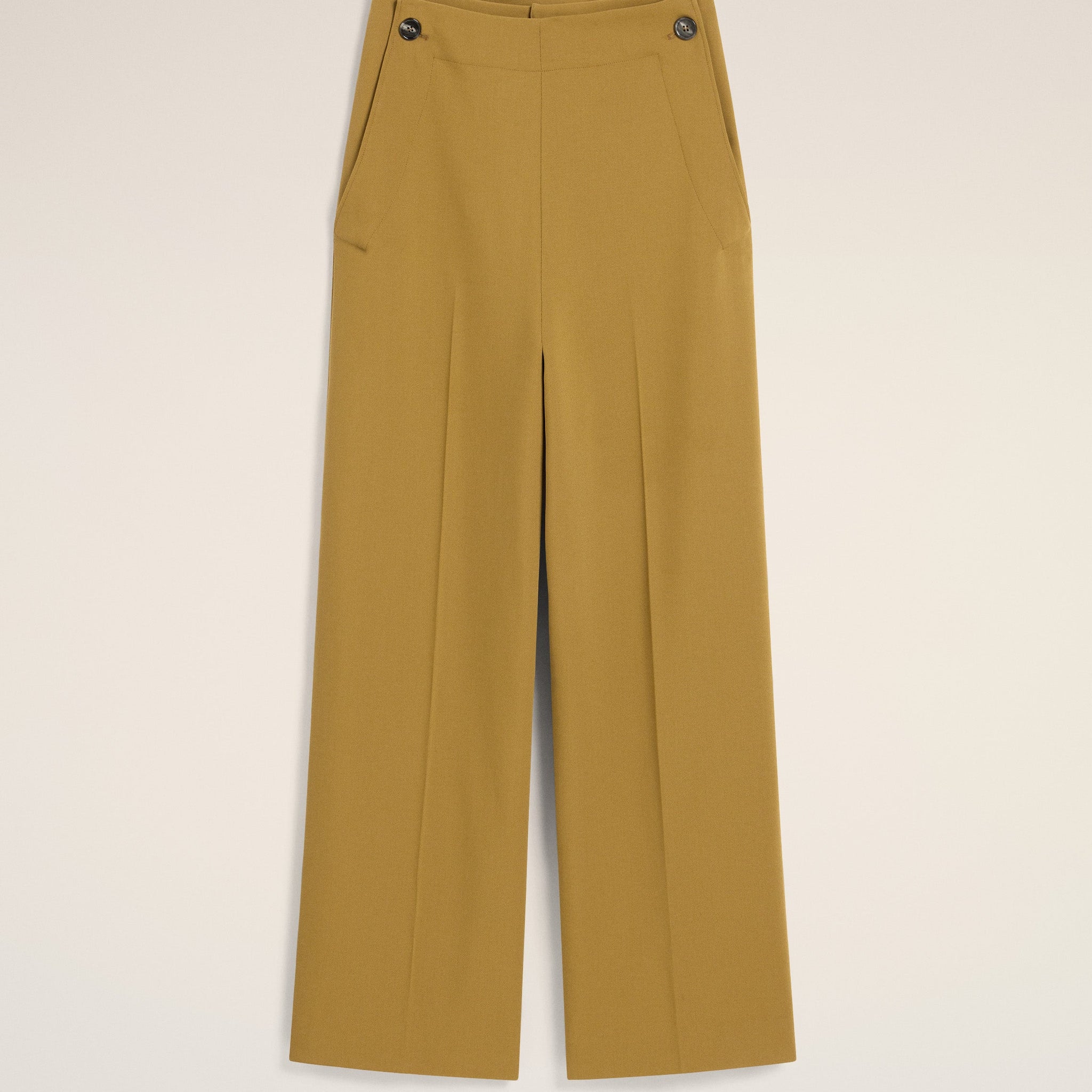 Mustard Wool Sailor Trousers