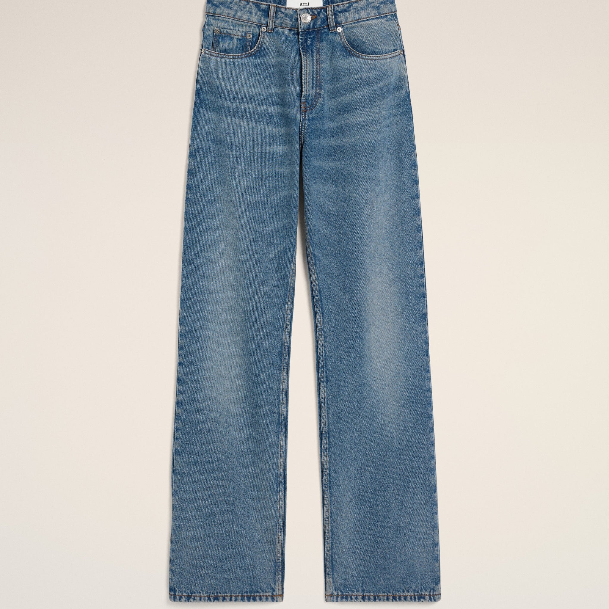 Blue Cotton Large Fit Jeans