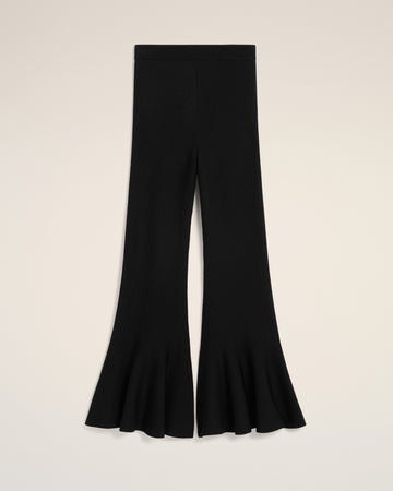 Black Godet Short Trousers
