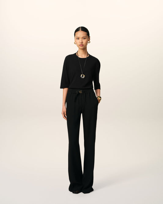 Black Cotton Short Sleeve T-Shirt